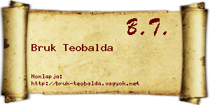 Bruk Teobalda névjegykártya